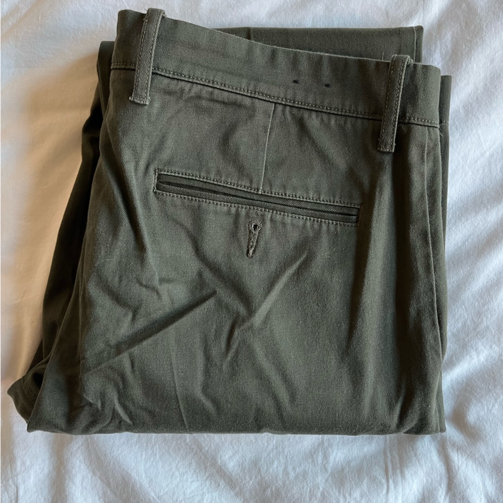 J Crew Green Stretch Chinos 32x34